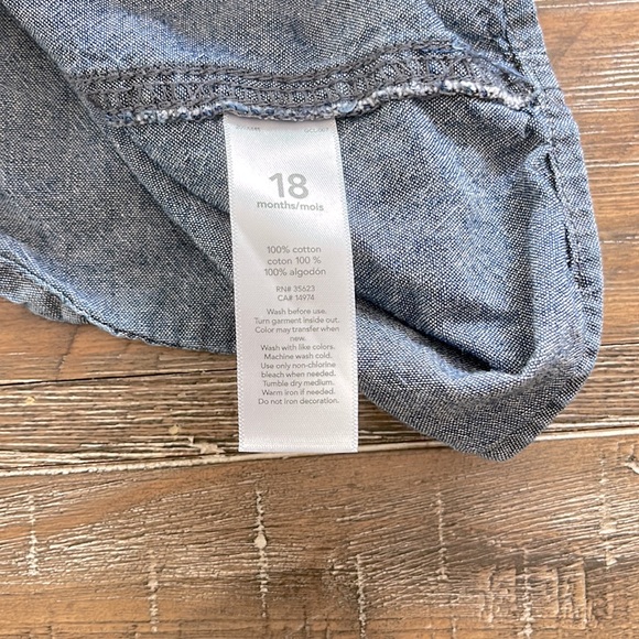 Carters Denim Colored Dress Shirt - Picture 3 of 3